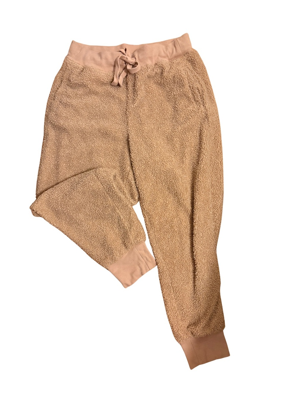 Fabletics Cozy Sherpa Joggers in Camel